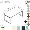 SEIPO RING scrivania sagomata P.1000 struttura metallica ad anello Seipo RN.0075 76 77