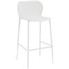 Emu - Sgabello alto impilabile Darwin - Bianco - Acciaio verniciato - Designer LucidiPevere Studio