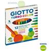 Giotto Turbo Color 12 Pennarelli Colori A Spirito 2.8 Mm