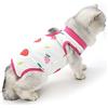 PAIDEFUL Tutina Post Operatoria Gatto Tuta da Recupero per Gatti Cani Body Cane Femmina Coni Alternativi Vestiti per Pulizia Della Pelle Ferite Impedire Cura Leccata Dopo l'uso Chirurgico Fragola S