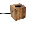 LedLedITALIA Portalampada da tavolo Cubo in legno artigianale E27 75×75 mm LedLedITALIA