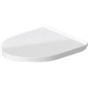 Duravit Sedile WC DuraStyle Basic, tavoletta WC, copriwater con cerniere in acciaio inox, coperchio water in plastica termoindurente Duroplast, bianco