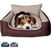 Cuccia divano per cani con cuscino 50x40x27 cm - marrone