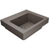 COLAVENE Lavabo a incasso e d'appoggio rettangolare vasca centrale Alaqua L 60 x H 25 x P 21 cm in ceramica marrone opaco