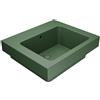 COLAVENE Lavabo a incasso e d'appoggio rettangolare vasca centrale Alaqua L 60 x H 25 x P 21 cm in ceramica verde opaco