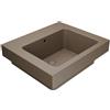 COLAVENE Lavabo a incasso e d'appoggio rettangolare vasca centrale Alaqua L 60 x H 25 x P 21 cm in ceramica marrone opaco