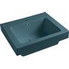 COLAVENE Lavabo a incasso e d'appoggio rettangolare vasca centrale Alaqua L 60 x H 25 x P 21 cm in ceramica verde opaco