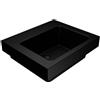 COLAVENE Lavabo a incasso e d'appoggio rettangolare vasca centrale Alaqua L 60 x H 25 x P 21 cm in ceramica nero opaco