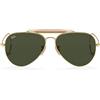 Ray-Ban Occhiali da Sole RB3030 L0216 Outdoorsman I Oro/Verde G-15 Unisex