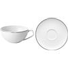 ROSENTHAL STUDIO-LINE TAZZA TE CON PIATTO, TAC GROPIUS FILO PLATINO