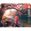 Educa - Puzzle 1000 pezzi Alba sul fiume Katsura, Giappone | Puzzle paesaggi | Misura 68x48 cm | Include colla Fix | Per adulti 14+ (18455)