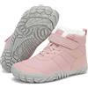 Mishansha Stivali Neve Bambino Caldo Comode Scarpe Barefoot Invernali Antiscivolo Leggere Scarponcini da Neve Ragazzi Ragazze Stivaletti Inverno con Imbottitura, Chill II, Rosa 30 EU