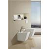 Shopbagno.it Coppia Sanitari Design Squadrato Sospesi / A Terra Filo Muro