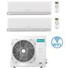 Hisense Climatizzatore Condizionatore Inverter Hisense Energy Ultra Ecosense Wifi R32 Dual Split 12000 + 12000 BTU con U.E. 3AMW62U4RJC Classe A++/A+