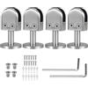 Proster 4PZ Supporto Vetro 9-10mm con Staffa di Supporto da 40mm per Montaggio a Pavimento Morsetti per Vetro Acciaio Inox 304 Mensole Vetri per Balaustra Ringhiera Corrimano della Scala