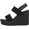 Calvin Klein Sandali da donna Wedge Webbing in Yw0yw01790 con zeppa, Black Triple Black, 41 EU