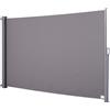 Easycomfort Tenda da Sole Laterale e Avvolgibile (3x1.6m) in Alluminio e Poliestere Imperemabile Anti-UV, per Vento/Privacy