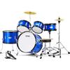 VEVOR Kit Batteria Tamburo per Principianti Set con Trono 40,64 cm Blu 5 Pezzi