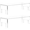 TopHomer 2 Pezzi Espositore in Acrilico Trasparente, Alzate in Acrilico per Figurine, Buffet, Bambole, Cosmetici, Dessert e Cupcake