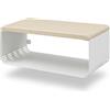Ultimate Premium Products Comodino sospeso con piano in abete, decorazione moderna per camera da letto, comodino minimalista montato a parete, mensola montata a parete, oasi