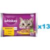 WHISKAS Adult in bustina 52x85g cibo umido con pollo e tacchino in gelatina per gatti adulti