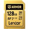 Lexar Professional Gold Armor Scheda SD UHS-II V60 R280/W210 MB/s IP68 - 128GB | ✅Prezzo competitivo