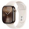 Apple Watch Series 10 GPS + Cellular 46mm Gold Titanium Case with Starlight Spor