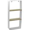 Vacchetti Giuseppe Vacchetti Mensola metallo bianco e legno 2 piani, Metal, Medio