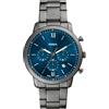 Fossil Neutra orologio per uomo movimento Moonphase multifunzione con bracciale in acciaio o cinturino in pelle, 44 mm, Argento Metallizzato