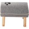 Phefop Tunnel per Gatti in Legno di Pino, Rifugio Accogliente, Letto a Tunnel Rialzato per Animali Domestici, Comodo Posto Letto per Gatti, Grigio, 43 X 36 X 25 Cm