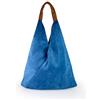 FrasiBags Borsa Hobo Donna, Borsa Sacca in Pelle Camoscio, Borsa a Spalla, Borsa in Pelle Scamosciata Donna Made in Italy (Blu)