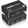 IVIVTOR HDMI Splitter 1 in 3 out - 4K sdoppiatore hdmi per 3 monitor supporta HDCP 3D UHD 1080P compatibile con Laptop pc DVD HDTV console di gioco