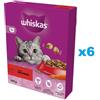 WHISKAS Adult 6x300g cibo secco per gatti adulti con carne di manzo