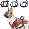 LiebeDD Pettorina Cane Taglia Grande H Anti Tiro - Imbracatura Riflettente per Bulldog Francese, Addestramento e Easy Walk, Rosso, XL