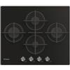 CANDY CVG6DPB PIANO COTTURA DA INCASSO 60CM 4 FUOCHI A GAS GRIGLIE IN GHISA IN VETRO NERO - PROMO