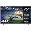 Smart Tech 75QG03H TV 190,5 cm QLED (75) 4K Ultra HD Smart TV Wi-Fi Grigio 350 cd/m²