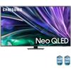 Samsung TV Neo QLED 4K 55" QE55QN85DBTXZT Smart TV Wi-Fi Carbon Silver 2024, Processore NQ4 AI GEN2, Tecnologia Quantum Matrix, Simple Chamfer Design, Dolby Atmos