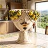 Ceramiche di Caltagirone Sofia Testa Zahira con Limoni h 30 cm — Uomo, Madreperla | Ceramica Caltagirone - 30 cm / Limoni Siciliani