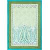 Bassetti MERGELLINA Plaid in 100% cotone, colore verde, V1, dimensioni: 135 x 190 cm - 9328845