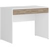 CAPALDO Scrivania 2 Cassetti 100X60x75 Rovere E Bianco Design Moderno