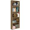 Sarmog Libreria 5 Ripiani Orlando Rovere 55x21x175cm