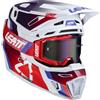 Leatt Casco Moto Cross Leatt KIT MOTO 8.5 V25 SUNBURN Bianco Rosso