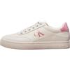 Calvin Klein Donna Sneakers con Suola Preformata Classic in Pelle, Beige (Eggshell/Dusty Rose), 36
