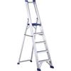 SVELT REGINA Scala per utilizzo professionale, in alluminio estruso nervato, 5 Gradini