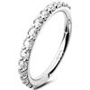 OUFER Anello Naso 18G 6 mm Argento Sterling 925 CZ Trasparente Seamless Open Piercing Naso Donna Anellino Nose Hoop