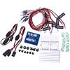 WANGCL Kit luci per Auto RC 12 LED Kit Sistema di Illuminazione per Montaggio luci Lampeggianti Kit Sistema di Illuminazione Freno sterzo per Auto RC 1/10 RC Auto/Camion/cingoli