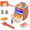 YULEYU Friggitrice ad Aria per Bambini, Set di Giocattoli da Cucina per Bambini e Bambine, Kit di Gioco di Cucina con Accessori Alimentari Sonori, Luminosi e Che Cambiano Colore