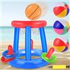 Herefun Pallacanestro Galleggiante, Giocattoli Gonfiabili da Pallacanestro da Piscina, Include Cerchi da Basket e Palline, Sport Acqua Giocattoli di Estate per Bambini e Adulti Gioco Nuoto Giocattolo