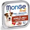 Generico Monge Fresh fruit umido per cani di tutte le taglie con frutta, gusto AGNELLO e MELA | 6 vaschette da 100 grammi l'una.