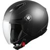 Generico Casco Jet colore nero aperto per moto o scooter OMOLOGATO ECE 22-06 (M)